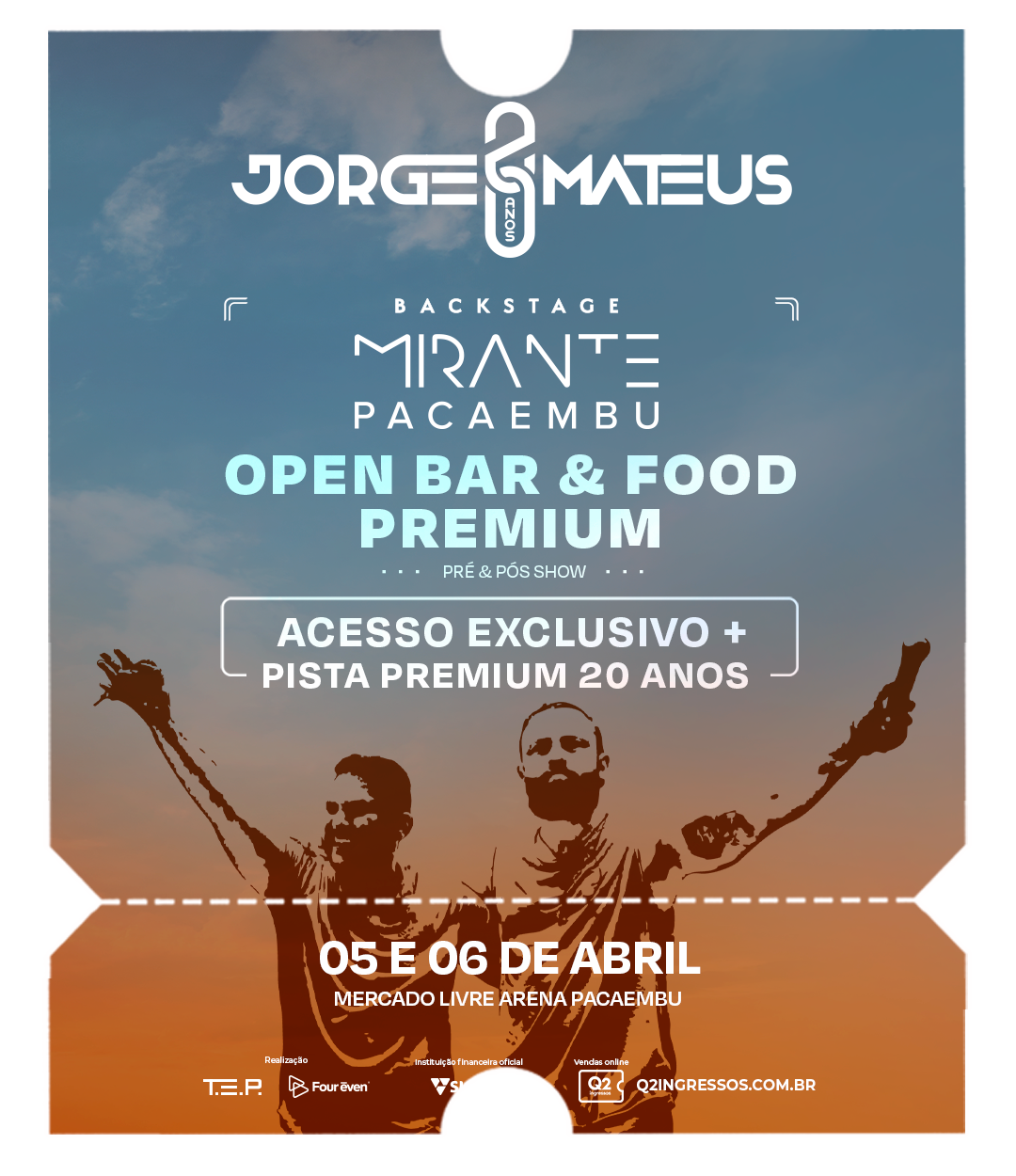 Jorge & Mateus - 20 anos - Arena Mercado Livre Pacaembu - Ingressos - São Paulo