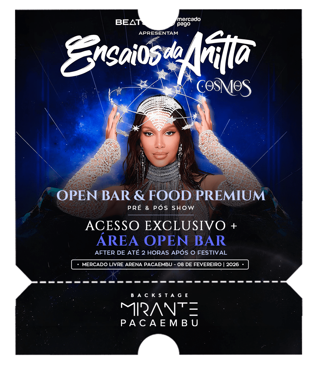 Ensaios da Anitta - Cosmos - Backstage Mirante