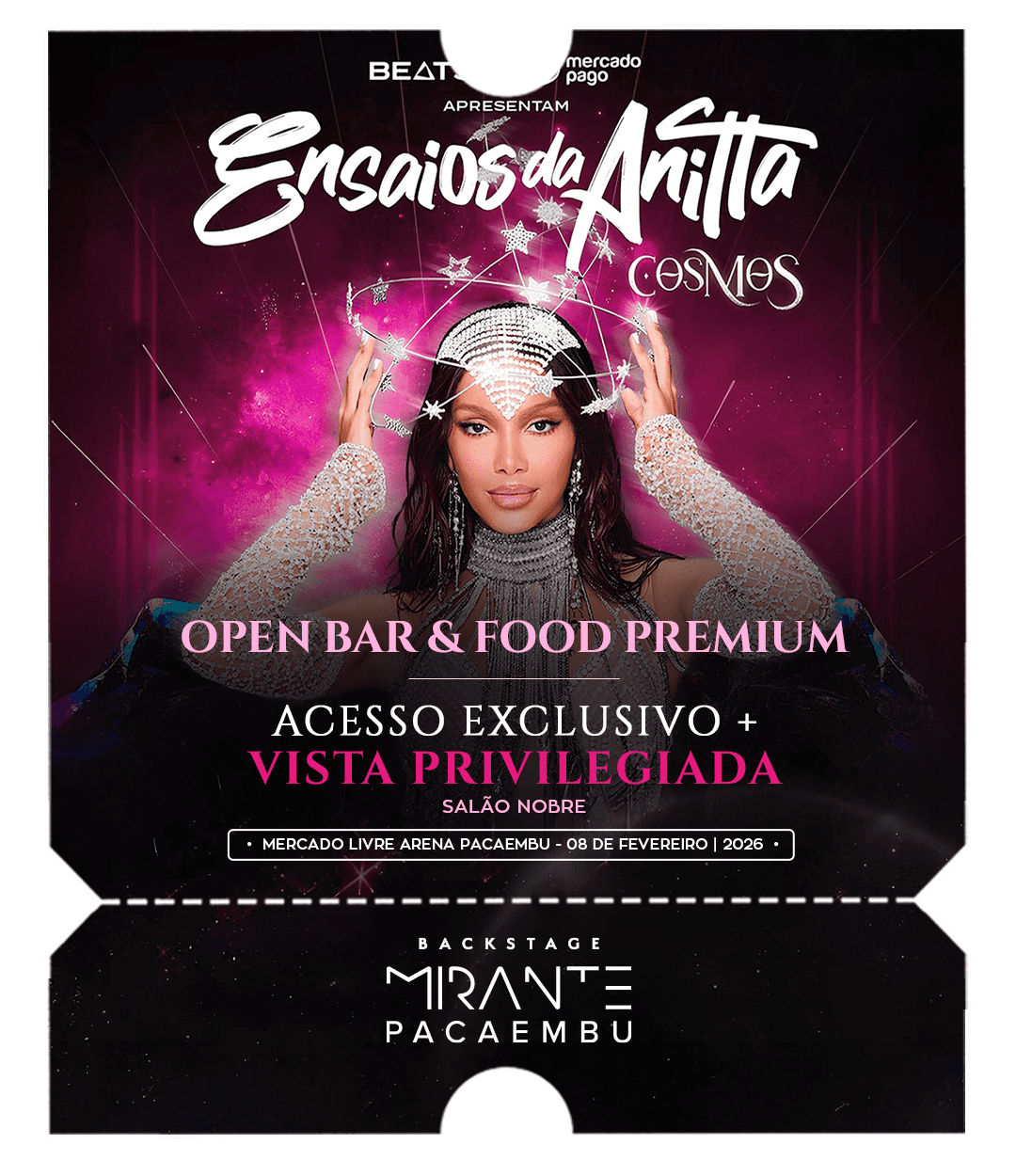 Ensaios da Anitta - Cosmos - Backstage Mirante Salão Nobre