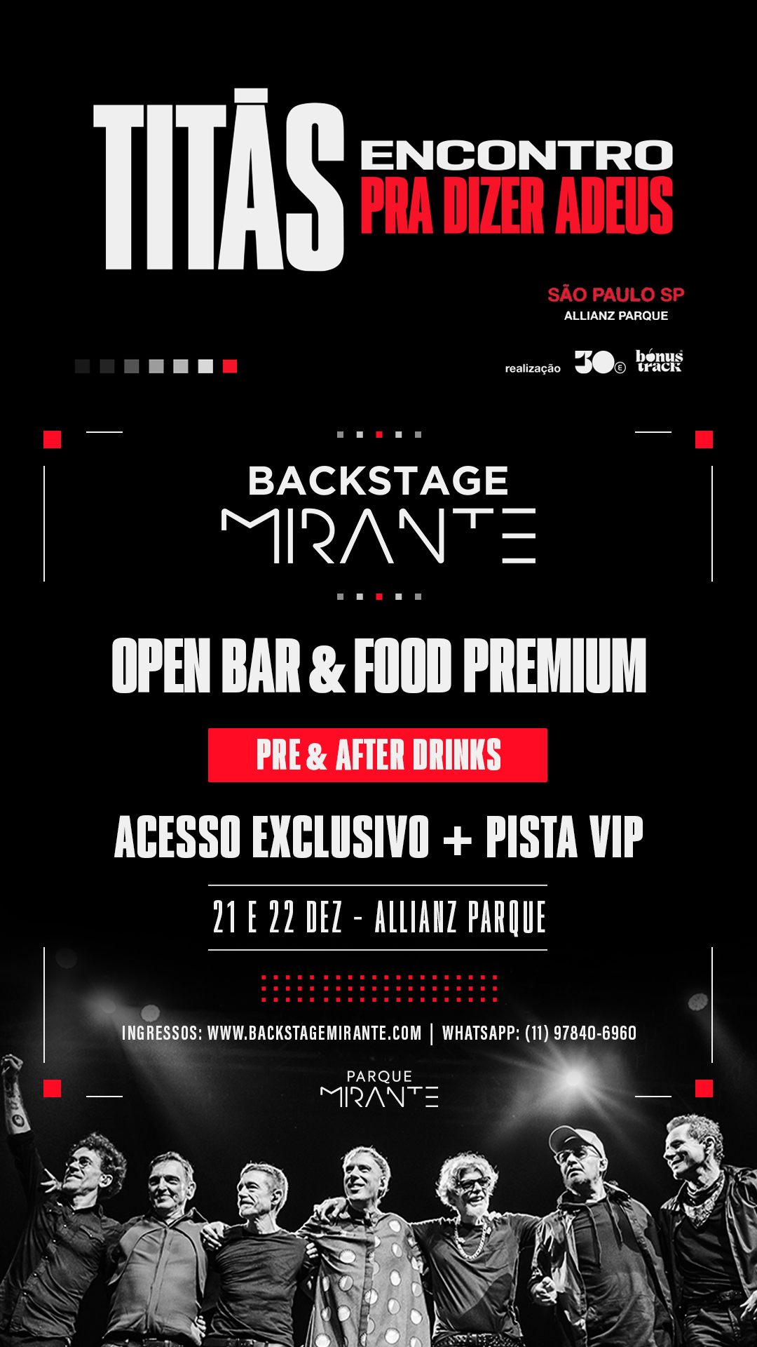 Titãs - Backstage Mirante - Allianz Parque