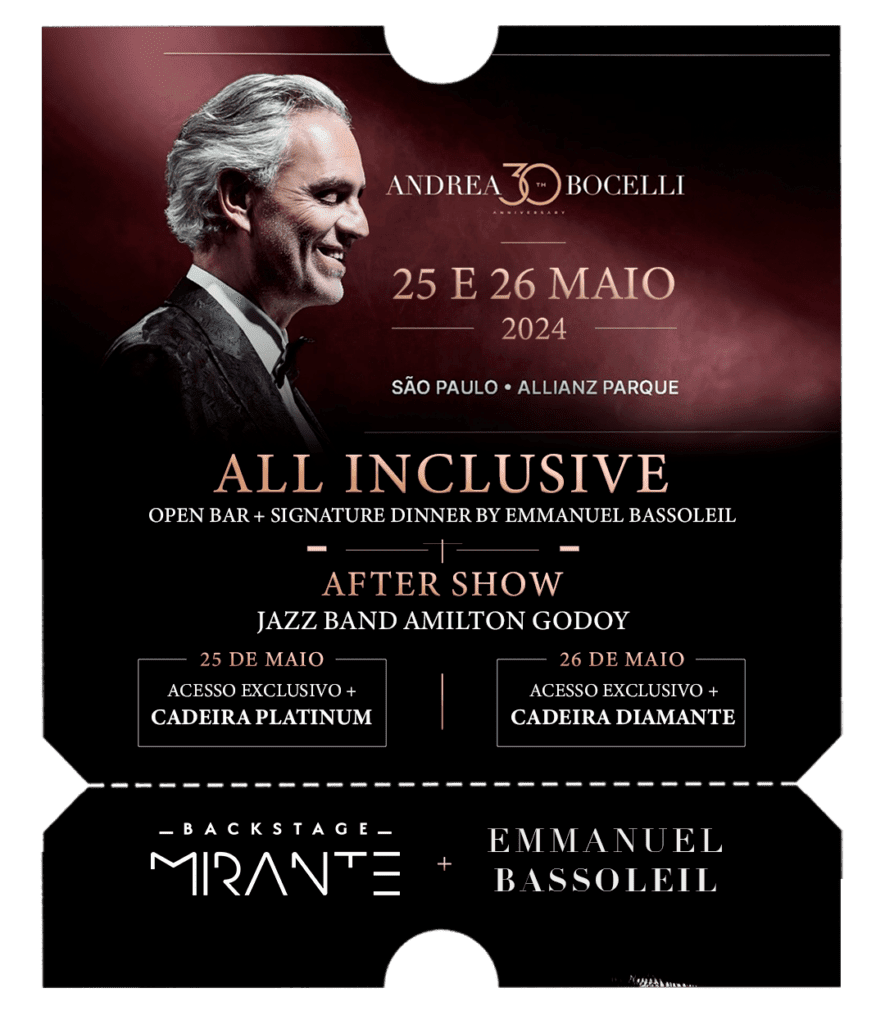 Andrea Bocelli - Backstage Mirante - Allianz Parque