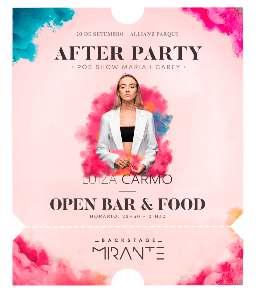 After Party - Mariah Carey - São Paulo - Allianz Parque - Ingressos - Open Bar