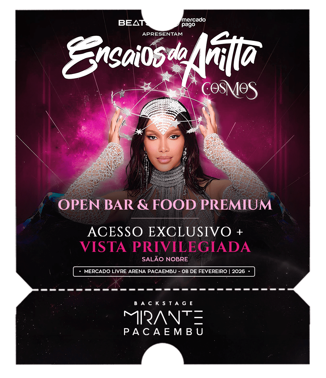 Ensaios da Anitta - Cosmos - Backstage Mirante Salão Nobre