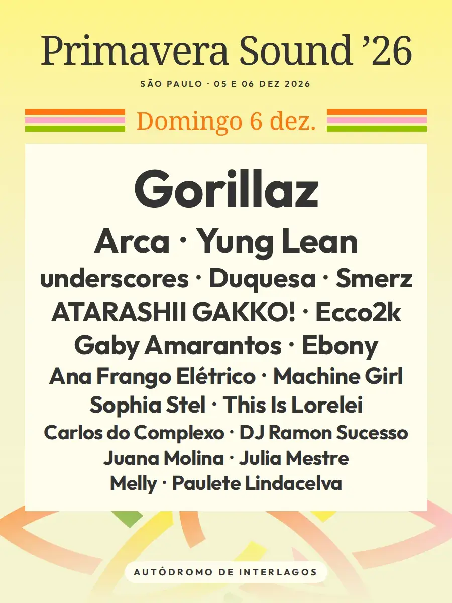 Domingo - 06/12 - Gorillaz